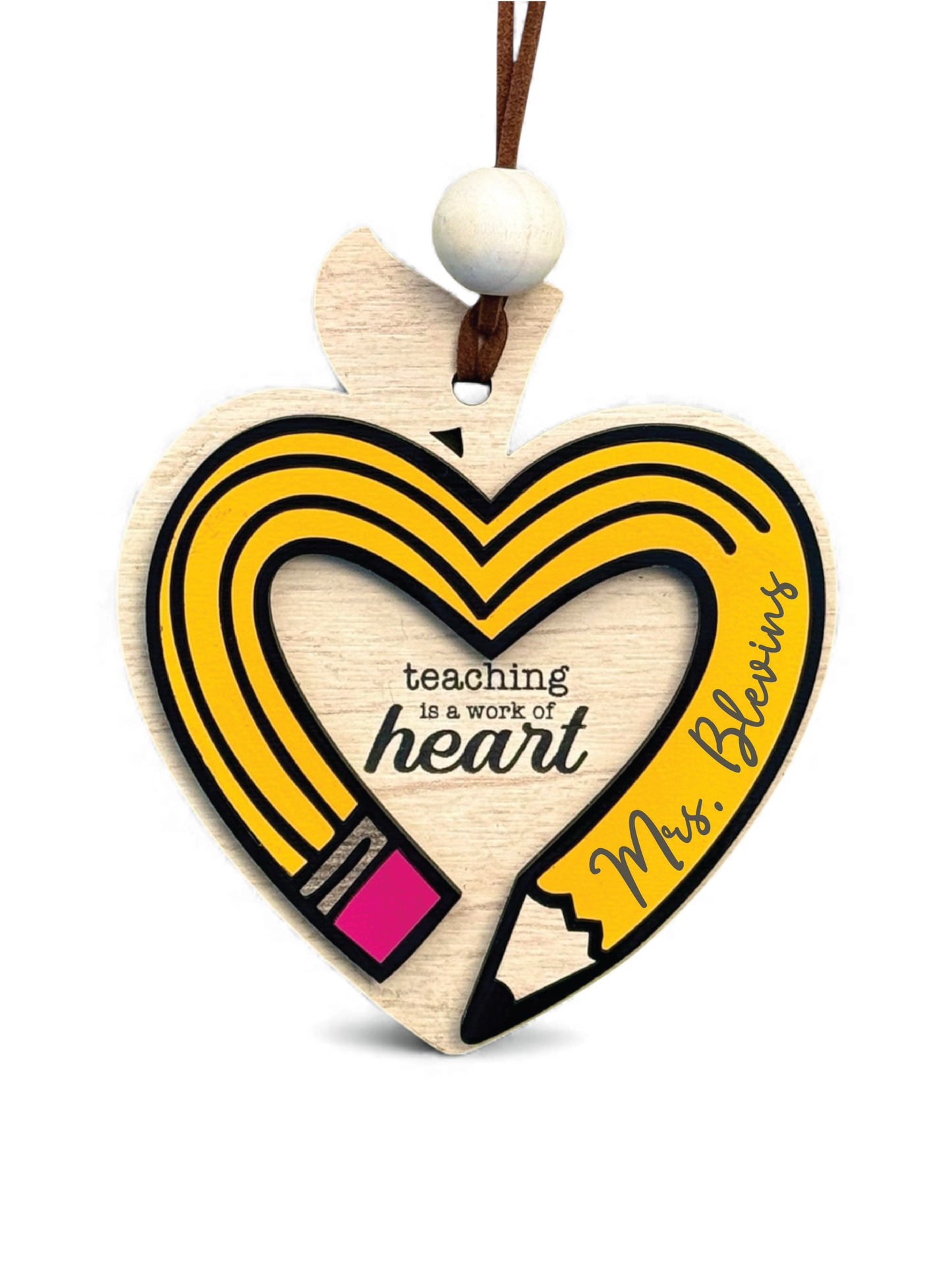 Teaching is a Work of Heart Ornament
