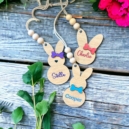 Wooden Easter Basket Tag