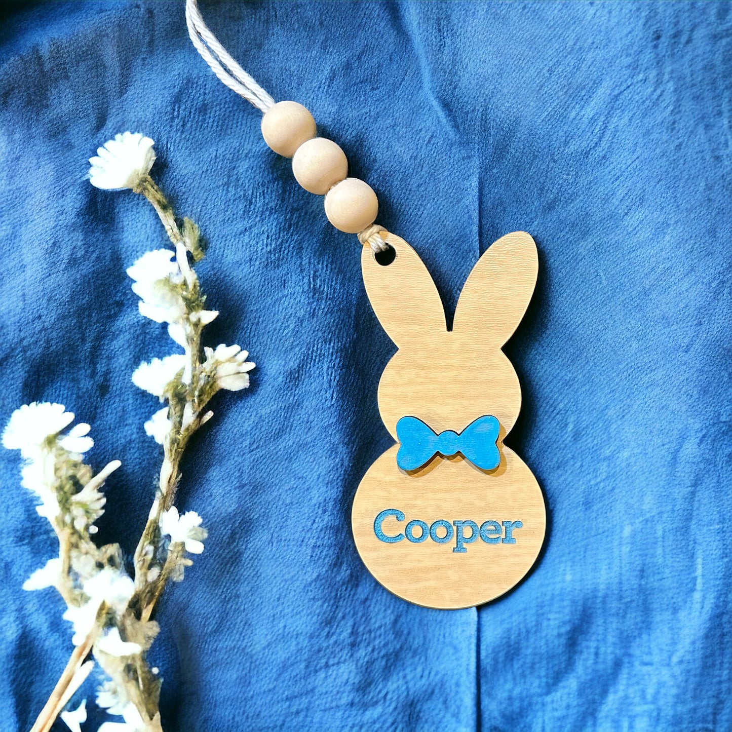 Wooden Easter Basket Tag