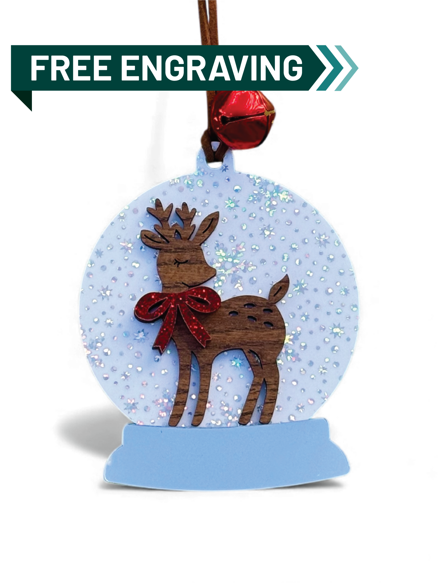 Snowy Reindeer Ornament