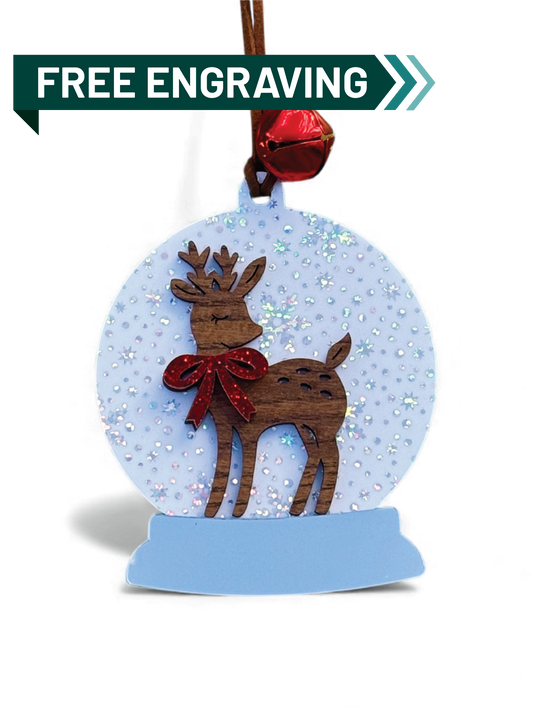Snowy Reindeer Ornament