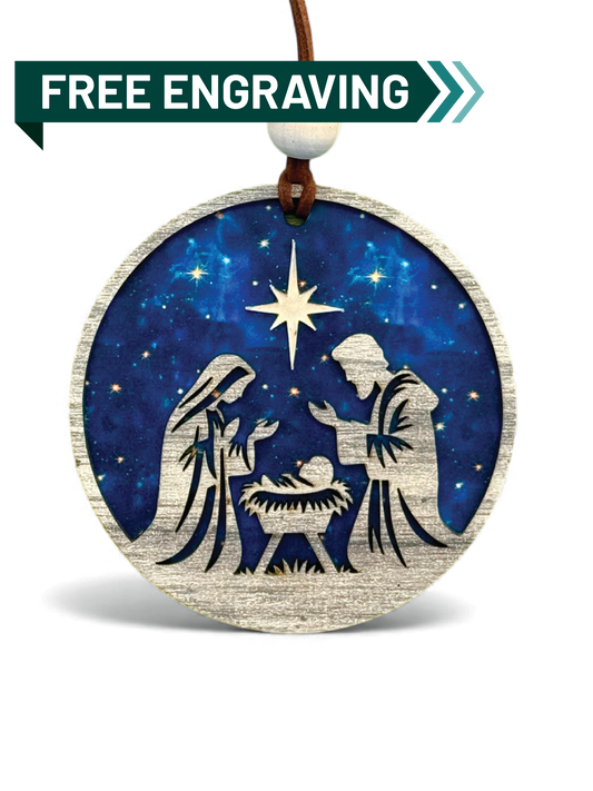 Nighttime Nativity Ornament