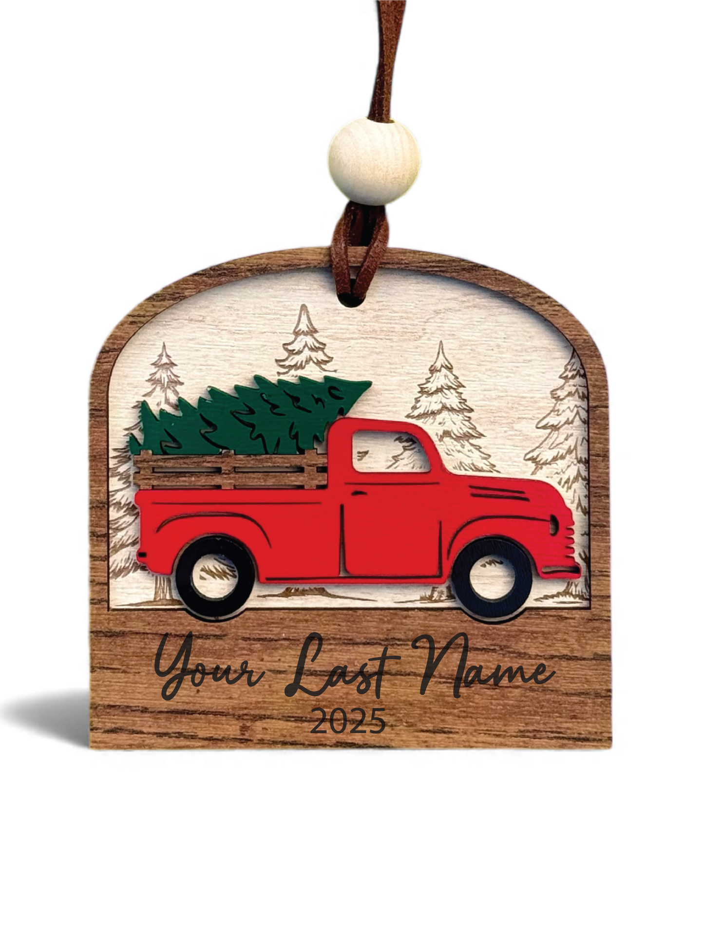 Festive Red Truck Ornament