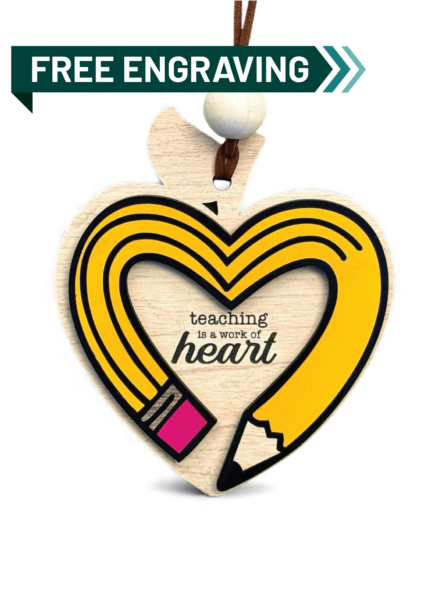Teaching is a Work of Heart Ornament