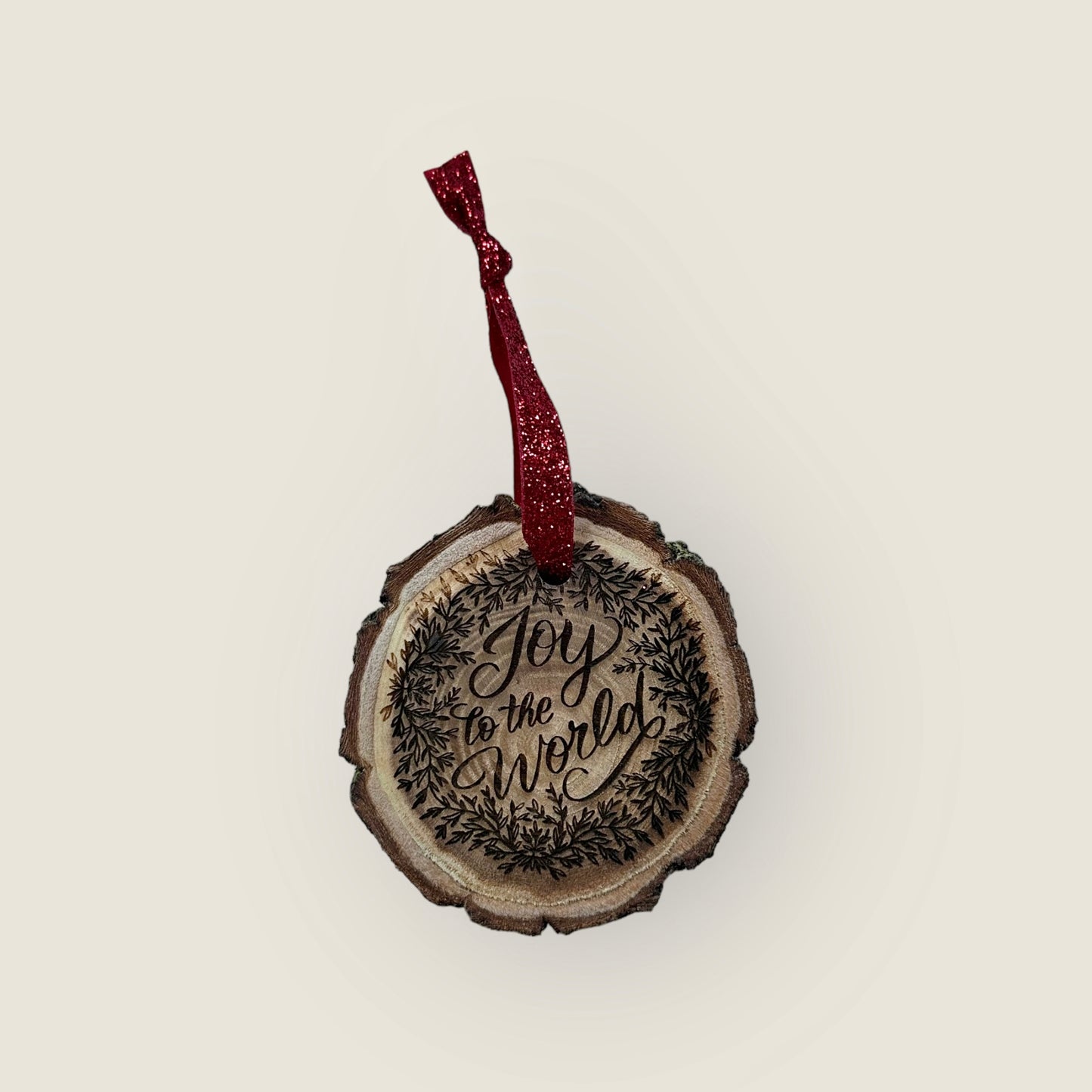 Joy to the World Live Edge Ornament